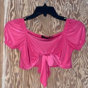 Hot pink crop top